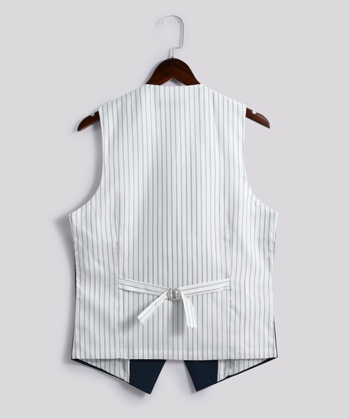 Cloudstyle（クラウドスタイル）の「【Cloudstyle】ダブルブレスト ノーカラー スーツベスト（スーツベスト・メンズ・グレー/ネイビー/ブラック・LARGE/X-LARGE/SMALL/MEDIUM）」の5枚目の写真