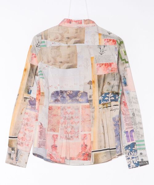 Desigual(デシグアル)の「ポストカード柄のシャツ(シャツ/ブラウス・レディース・ブラウン・S/L/XS/M/XL)」の5枚目の写真