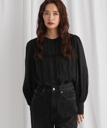 mysty woman | ピンタックレースブラウス 581518(Tシャツ/カットソー)