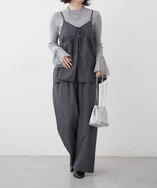 セール】【上下SETアイテム】キャミチュニック＋ワイドパンツ