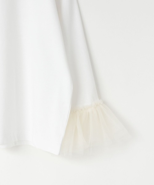 LOWRYS FARM（ローリーズファーム）の「ソデチュールフリルＬＳ　583712（Tシャツ/カットソー・キッズ・オフホワイト/ブラック・110cm/120cm/130cm/140cm/150cm）」の8枚目の写真