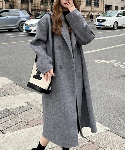 セール】ダブル チェスターロングコート（チェスターコート）｜cammie