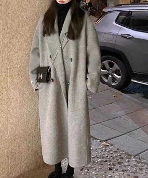 セール】ダブル チェスターロングコート（チェスターコート）｜cammie