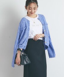 un dix cors（アンディコール）の「《抜け感のあるコーデに◎》ラメチュールテープヤーン金釦カーデ（カーディガン/ボレロ）」