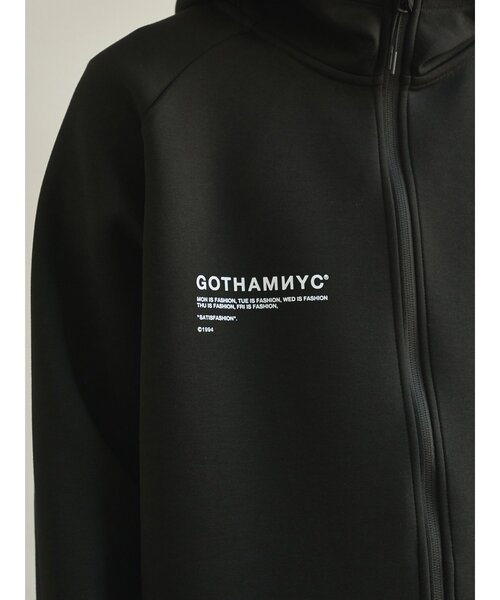 TRANSITION(トランジション)の「【TRANSITION×GOTHAM】ボンディングT/Rダンボールニットフロントジップパーカー GOTHAM別注(パーカー・メンズ・トップグレー/ブラック・2/3)」の13枚目の写真