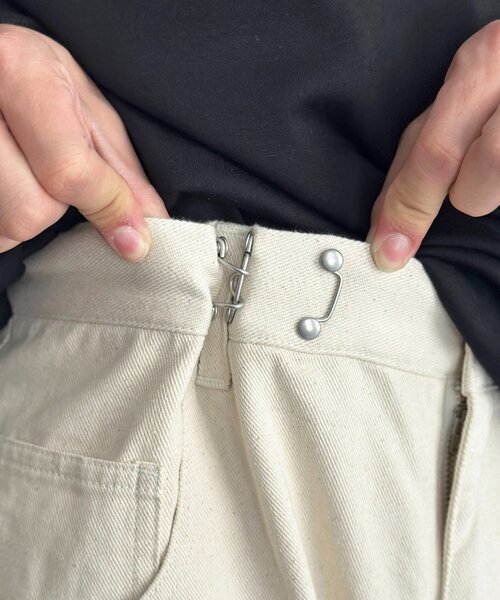 CPCM（シーピーシーエム）の「【セットアップ可】ウエストホックバックタックデニム（デニムパンツ・レディース・ネイビー/インディゴブルー/アイボリー・SMALL/MEDIUM/LARGE）」の13枚目の写真