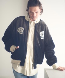 mj11052-aged velour souvenir jacket リバーシブルブルゾン(AP2523010)