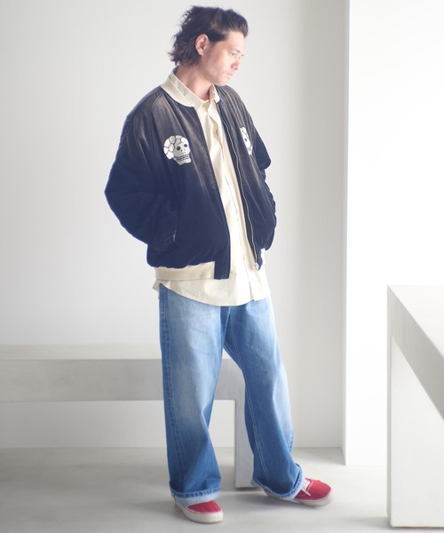 ADAM PATEK（アダムパテック）の「mj11052-aged velour souvenir jacket リバーシブルブルゾン(AP2523010)（ブルゾン・メンズ・ブラック×ホワイト/ブラック×ブラック・1/2）」の8枚目の写真