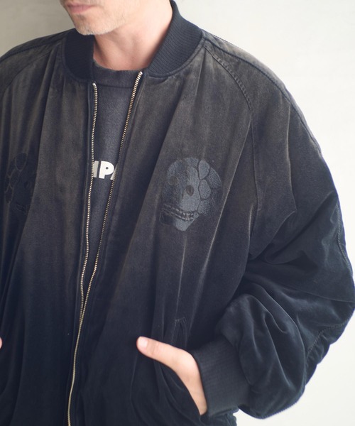 ADAM PATEK（アダムパテック）の「mj11052-aged velour souvenir jacket リバーシブルブルゾン(AP2523010)（ブルゾン・メンズ・ブラック×ホワイト/ブラック×ブラック・1/2）」の13枚目の写真