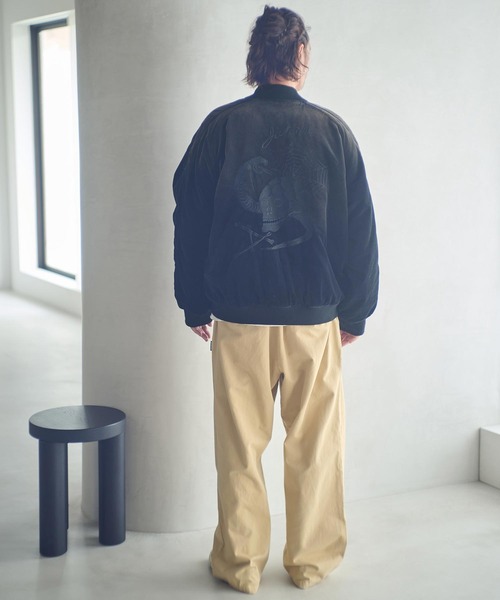 ADAM PATEK（アダムパテック）の「mj11052-aged velour souvenir jacket リバーシブルブルゾン(AP2523010)（ブルゾン・メンズ・ブラック×ホワイト/ブラック×ブラック・1/2）」の18枚目の写真