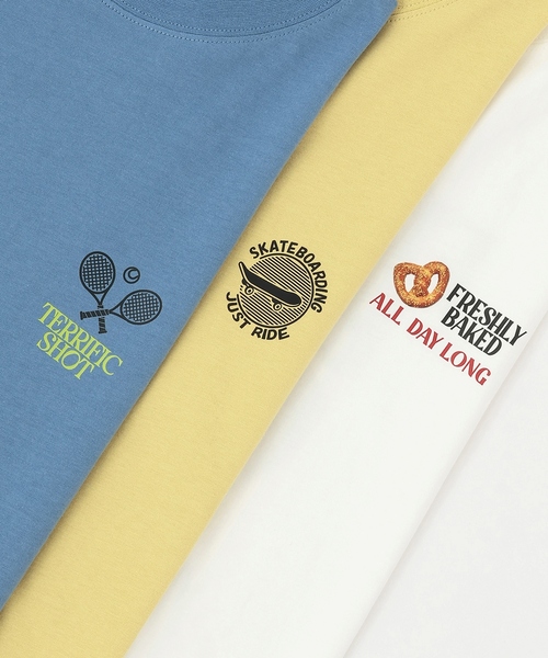 and D. petit main(アンドディープティマイン)の「【親子リンク】【DAD】アソート転写ワイドロンT(Tシャツ/カットソー・メンズ・ブルー/イエロー/ホワイト・F)」の15枚目の写真