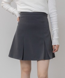 HEILIS（ヘイリス）の「プリーツミニスカート/ブラック グレー プリーツ スカート ファスナー開閉 春服 秋服 冬服 ミニスカ 台形 韓国 ノームコア ガーリー シティガール 膝上（スカート）」