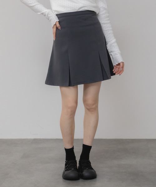 POPPY あさぎーにょ　グレー プリーツスカート ベルトループ m49247379056_1.jpg?1694752606