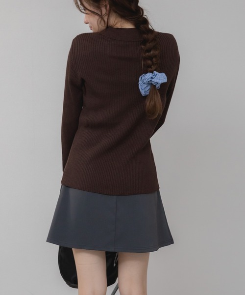 HEILIS(ヘイリス)の「プリーツミニスカート/ブラック グレー プリーツ スカート ファスナー開閉 春服 秋服 冬服 ミニスカ 台形 韓国 ノームコア ガーリー シティガール 膝上(スカート・レディース・グレー/ブラック・FREE)」の16枚目の写真