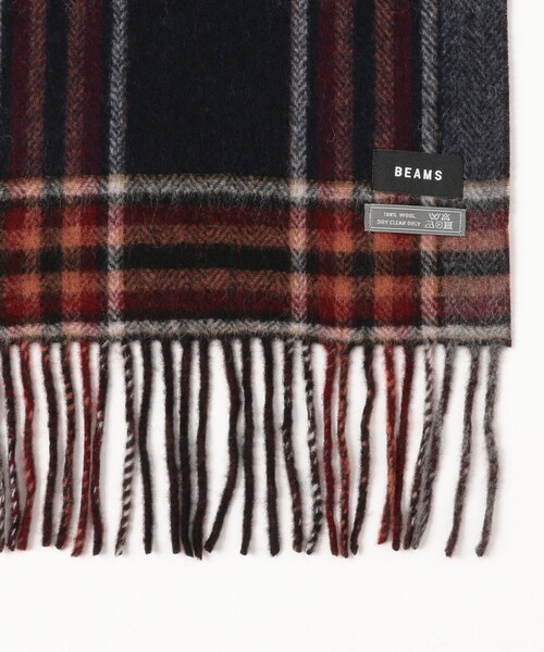 BEAMS(ビームス)の「グラデーション チェック マフラー(マフラー・メンズ・ダークブラウン/サックスブルー/ブラック/ネイビー・ONE SIZE)」の8枚目の写真