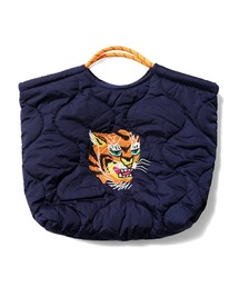 HOUSTON woman ヒューストン ウーマン BOA NYLON REVERSIBLE MARKET BAG ボア ナイロン リバーシブル 刺繍 マーケットバッグ