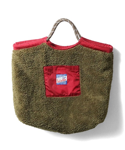 HOUSTON(ヒューストン)の「HOUSTON woman ヒューストン ウーマン BOA NYLON REVERSIBLE MARKET BAG ボア ナイロン リバーシブル 刺繍 マーケットバッグ(トートバッグ・レディース・ネイビー/オリーブ/グリーン/オレンジ/マルーン/グレー・FREE)」の10枚目の写真
