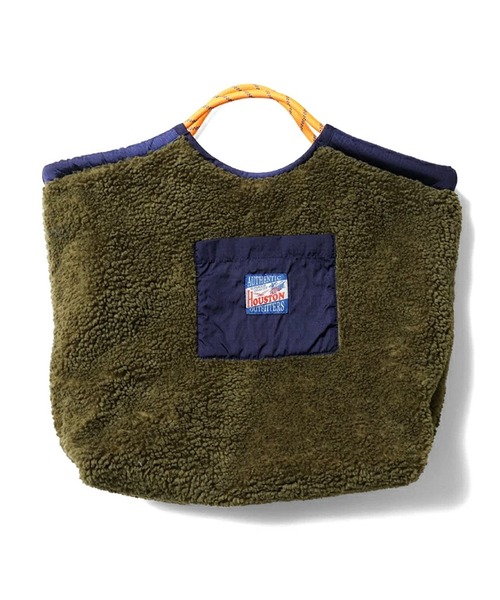 HOUSTON(ヒューストン)の「HOUSTON woman ヒューストン ウーマン BOA NYLON REVERSIBLE MARKET BAG ボア ナイロン リバーシブル 刺繍 マーケットバッグ(トートバッグ・レディース・ネイビー/オリーブ/グリーン/オレンジ/マルーン/グレー・FREE)」の19枚目の写真