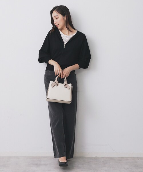 index（インデックス）の「ドルマンジップラメパーカ【洗濯機OK】（パーカー・レディース・ベージュ系その他7/グレー系4/ブラック系5・00）」の5枚目の写真