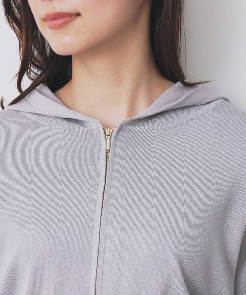 index（インデックス）の「ドルマンジップラメパーカ【洗濯機OK】（パーカー・レディース・ベージュ系その他7/グレー系4/ブラック系5・00）」の19枚目の写真