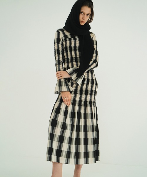 コメント必須　新品、即発、クラネ　SHIRRING LONG ONEPIECE SHIRRING LONG ONEPIECE（ワンピース）｜CLANE（クラネ）の