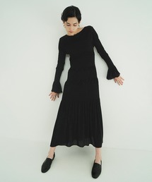 CLANE（クラネ）の「SHIRRING LONG ONEPIECE（ワンピース）」 - WEAR