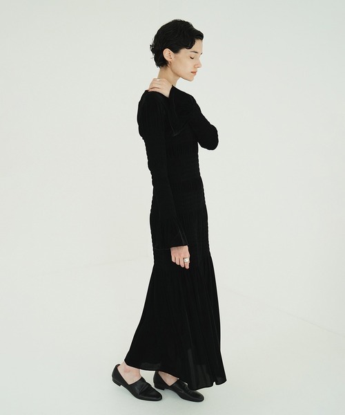 CLANE（クラネ）の「SHIRRING LONG ONEPIECE（ワンピース）」 - WEAR