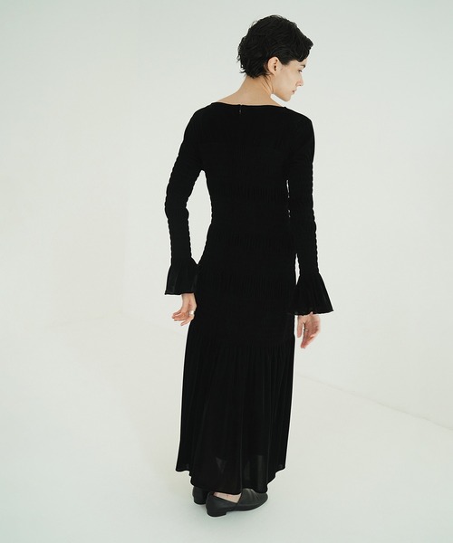 ワンピース SHIRRING LONG ONEPIECE SHIRRING LONG ONEPIECE（ワンピース）｜CLANE（クラネ）の