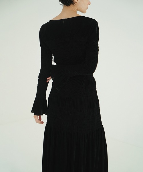 CLANE（クラネ）の「SHIRRING LONG ONEPIECE（ワンピース）」 - WEAR