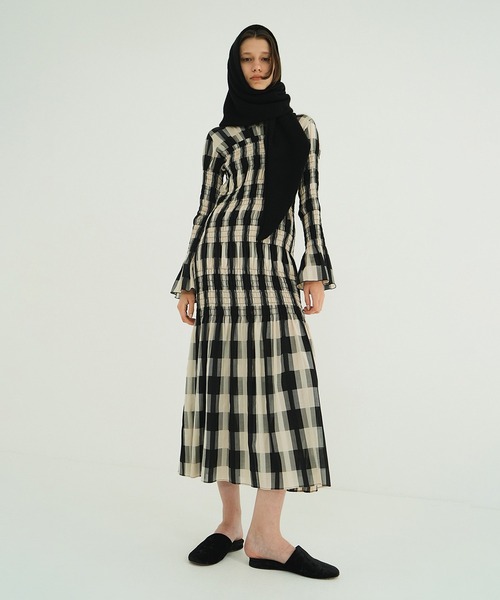 CLANE（クラネ）の「SHIRRING LONG ONEPIECE（ワンピース）」 - WEAR