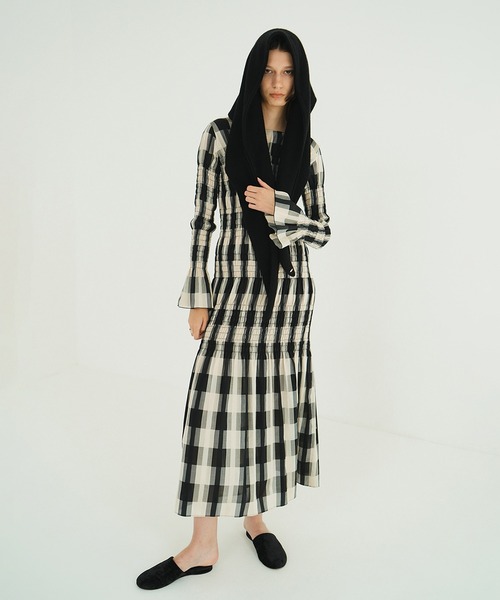 SHIRRING LONG ONEPIECE（ワンピース）｜CLANE（クラネ）の