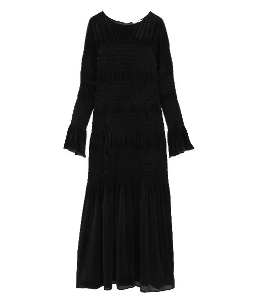 SHIRRING LONG ONEPIECE（ワンピース）｜CLANE（クラネ）の