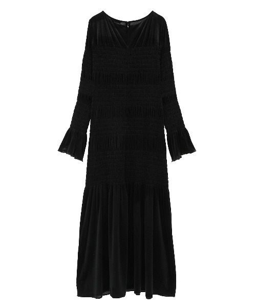 ワンピース CLANE SHIRRING LONG ONEPIECE SHIRRING LONG ONEPIECE(ワンピース)|CLANE(クラネ)の