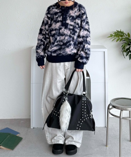 sedacle（セダクル）の「アソートスタッズボストンバッグ（ボストンバッグ・レディース・ブラウン/ブラック/グレー・FREE）」の6枚目の写真