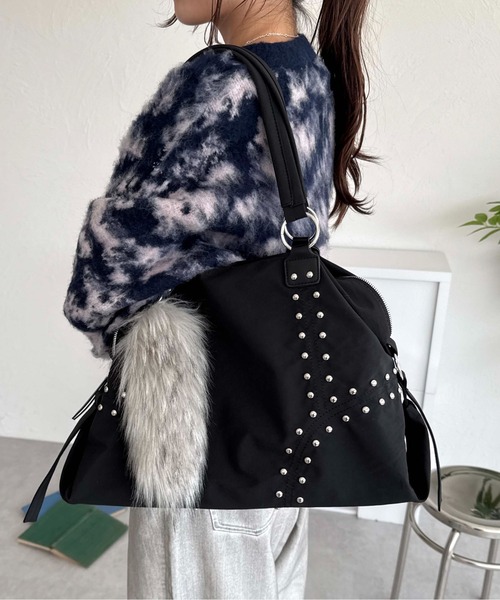 sedacle（セダクル）の「アソートスタッズボストンバッグ（ボストンバッグ・レディース・ブラウン/ブラック/グレー・FREE）」の13枚目の写真