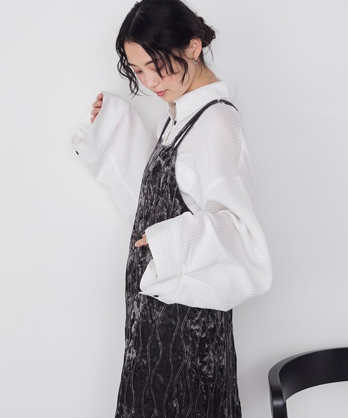 forksy.(フォルクシー)の「【forksy.】裾スリットベロアキャミロングワンピース(ワンピース・レディース・ブラック/ブラウン/グレー・FREE)」の18枚目の写真
