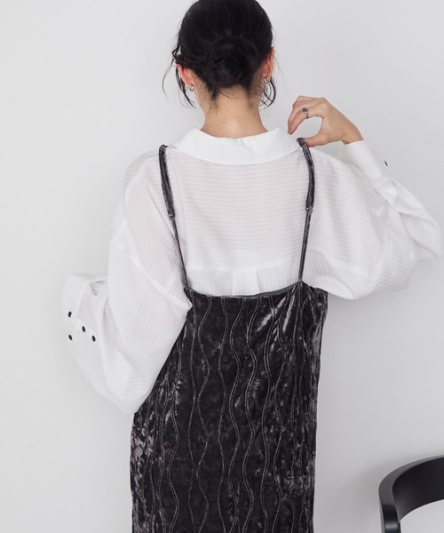 forksy.(フォルクシー)の「【forksy.】裾スリットベロアキャミロングワンピース(ワンピース・レディース・ブラック/ブラウン/グレー・FREE)」の19枚目の写真