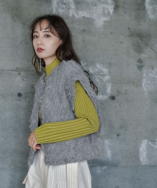 HARE（ハレ）の「シャギーマルチWAYニットカーディガン(HARE)（カーディガン/ボレロ・レディース・グレー/ブルー・FREE）」の19枚目の写真