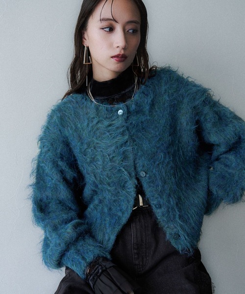 HARE（ハレ）の「シャギーマルチWAYニットカーディガン(HARE)（カーディガン/ボレロ・レディース・グレー/ブルー・FREE）」の13枚目の写真