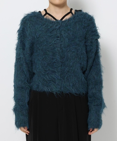 HARE（ハレ）の「シャギーマルチWAYニットカーディガン(HARE)（カーディガン/ボレロ・レディース・グレー/ブルー・FREE）」の11枚目の写真