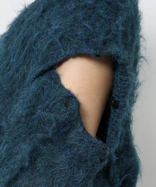 HARE（ハレ）の「シャギーマルチWAYニットカーディガン(HARE)（カーディガン/ボレロ・レディース・グレー/ブルー・FREE）」の7枚目の写真