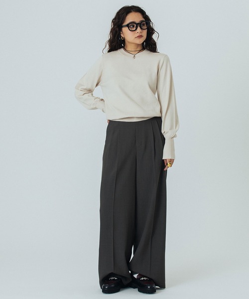 ROSE BUD(ローズバッド)の「BASIC KNIT TOP(ニット/セーター・レディース・レッド/オフホワイト/ブラック・ONE SIZE)」の20枚目の写真