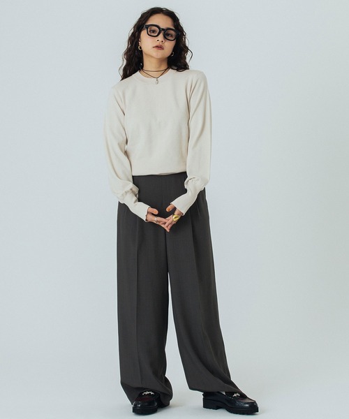 ROSE BUD(ローズバッド)の「BASIC KNIT TOP(ニット/セーター・レディース・レッド/オフホワイト/ブラック・ONE SIZE)」の21枚目の写真