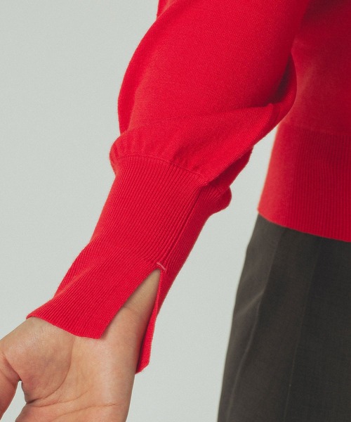 ROSE BUD(ローズバッド)の「BASIC KNIT TOP(ニット/セーター・レディース・レッド/オフホワイト/ブラック・ONE SIZE)」の5枚目の写真