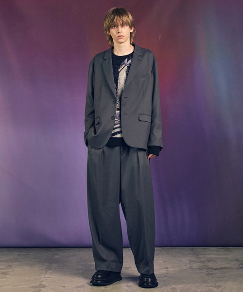 MAISON SPECIAL（メゾンスペシャル）の「《UNISEX》Clear Trichotine Relax-Over Set Up/クリアトリコチンリラックスオーバーセットアップ【MAISON SPECIAL/メゾンスペシャル】（テーラードジャケット・メンズ・ネイビー/ブラック/グレー/ベージュ/ブラウン・2/0/1）」の17枚目の写真