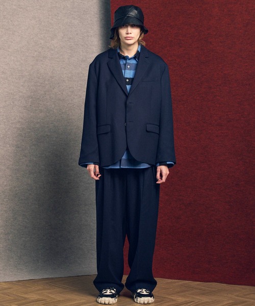 MAISON SPECIAL（メゾンスペシャル）の「《UNISEX》Clear Trichotine Relax-Over Set Up/クリアトリコチンリラックスオーバーセットアップ【MAISON SPECIAL/メゾンスペシャル】（テーラードジャケット・メンズ・ネイビー/ブラック/グレー/ベージュ/ブラウン・2/0/1）」の20枚目の写真