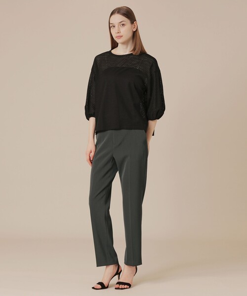 MACKINTOSH LONDON（マッキントッシュ ロンドン）の「ポリエステルツイルストレッチパンツ（その他パンツ・レディース・チャコールグレー/ベージュ系その他5・38/36/40）」の3枚目の写真