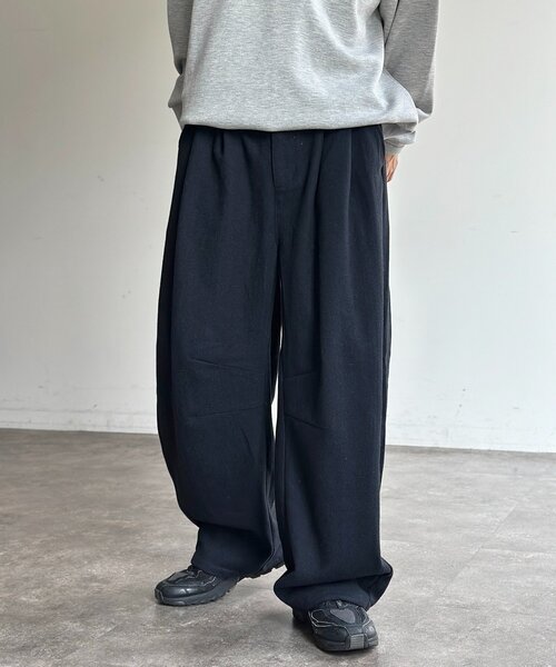 CPCM(シーピーシーエム)の「ヘリンボーンバレルスラックス(スラックス・レディース・ブラック/ネイビー/ブラウン/チャコールグレー・SMALL/MEDIUM/LARGE)」の2枚目の写真