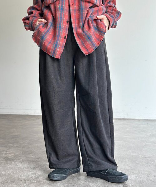 CPCM(シーピーシーエム)の「ヘリンボーンバレルスラックス(スラックス・レディース・ブラック/ネイビー/ブラウン/チャコールグレー・SMALL/MEDIUM/LARGE)」の4枚目の写真