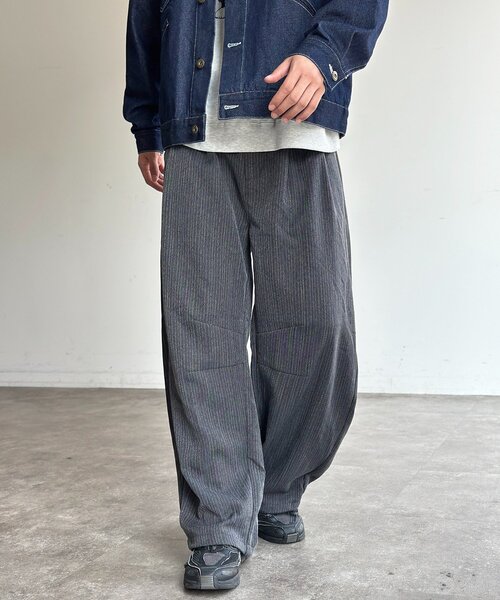 CPCM(シーピーシーエム)の「ヘリンボーンバレルスラックス(スラックス・レディース・ブラック/ネイビー/ブラウン/チャコールグレー・SMALL/MEDIUM/LARGE)」の1枚目の写真